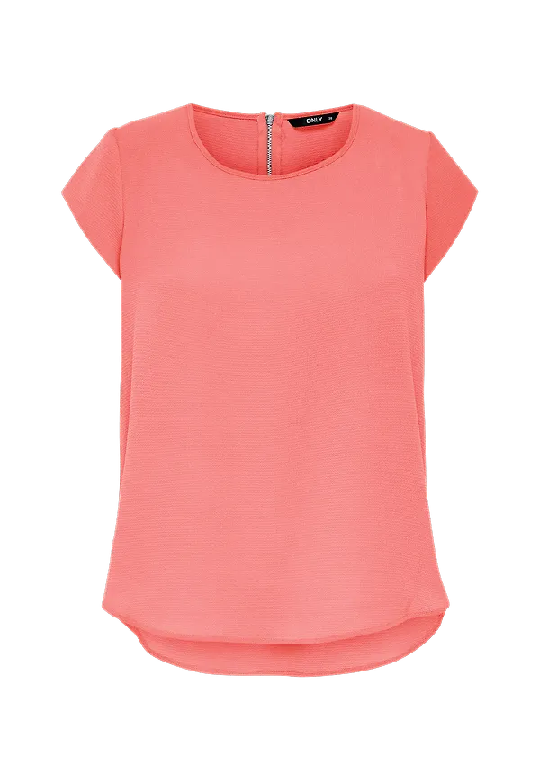 Only - Topp onlVic S/S Solid Top - Rosa