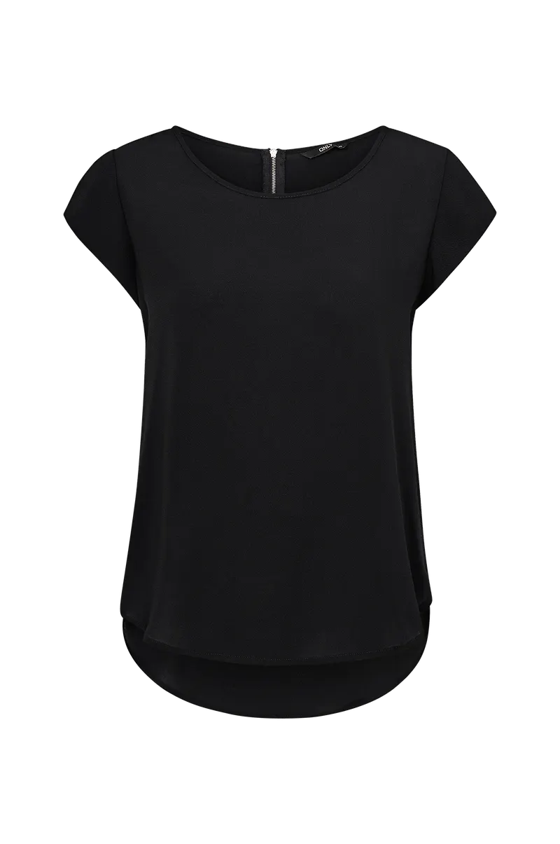 Only - Topp onlVic S/S Solid Top - Svart