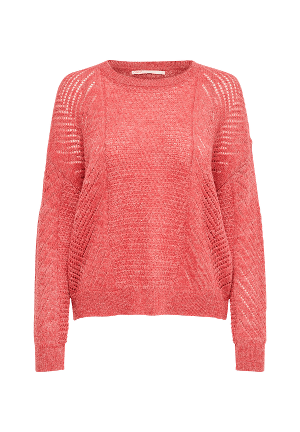 Only - Tröja onlFelice L/S Pullover CC - Röd