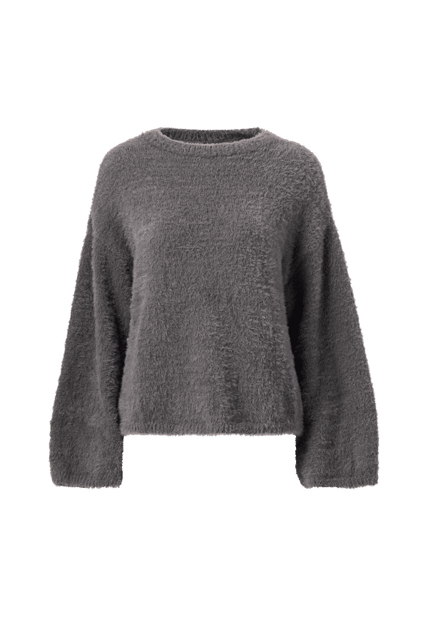Only - Tröja onlFrida LS Wide Sleeve Knt - Grå - 36