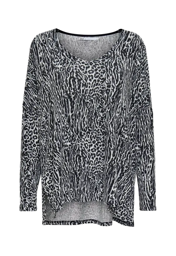 Only - Tröja onlMayea Leo Life L/S Pullover CC Knt - Grå
