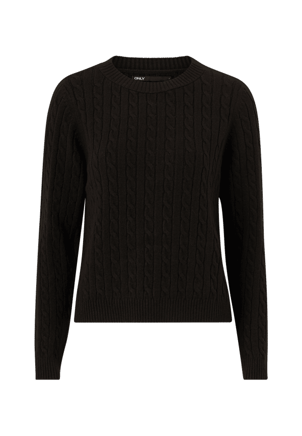 Only - Tröja onlMegan L/S Cable Pullover - Svart
