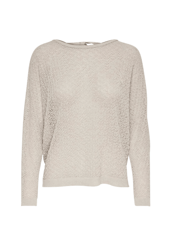 Only - Tröja onlRonya Life L/S Back Pullover Knt - Natur
