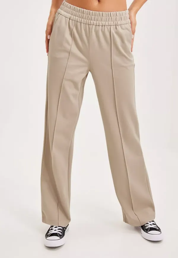 Only - Vida byxor - Pure Cashmere - Onlpoptrash-Suki Life Mw Pant Pnt N - Byxor