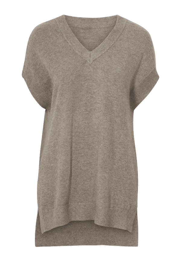 Only - Väst onlKatia S/L Loose V-neck Vest Knt - Grön