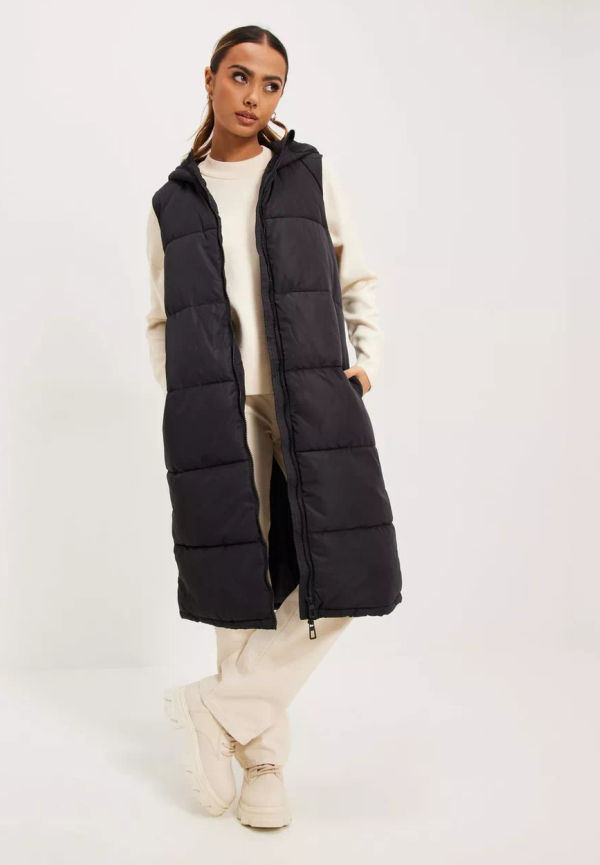 Only - Västar - Black - Onlalina Long Waistcoat Otw Noos - Jackor & Kappor - Vests