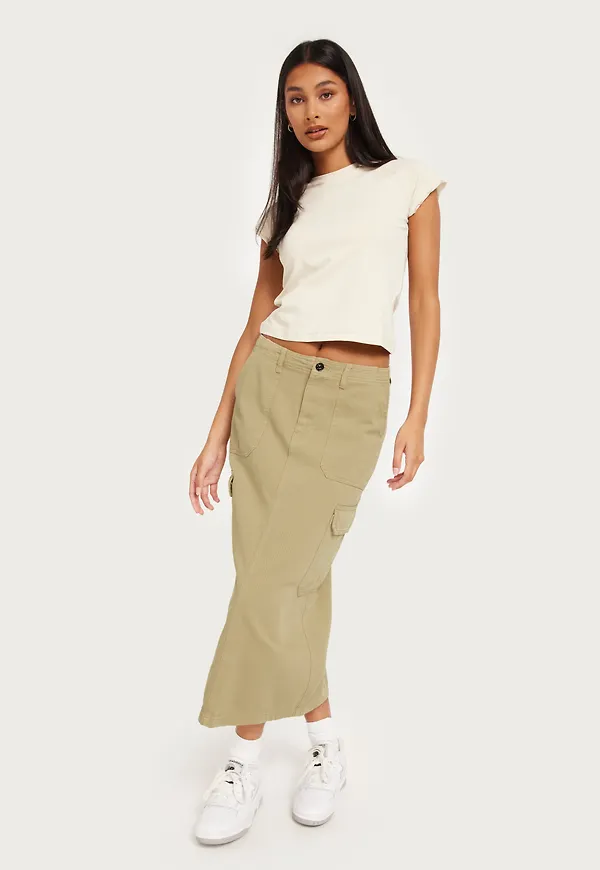 Only - Beige - Onlmalfy Long Cargo Skirt Pnt