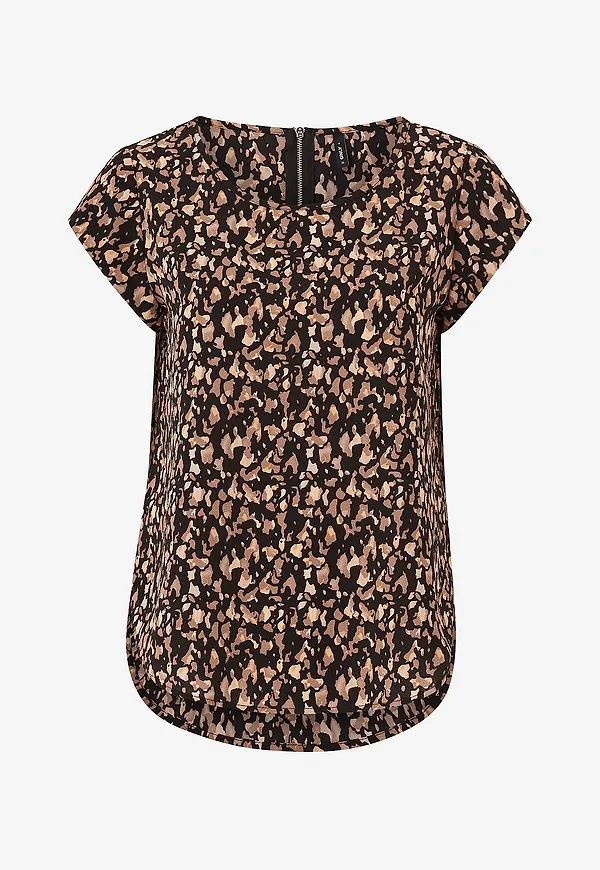 Only - Blus onlVic SS Aop Top - Svart