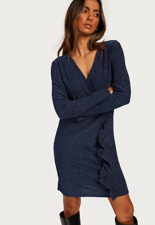 Only - Blå - Onlaurora Ls Dress Wvn