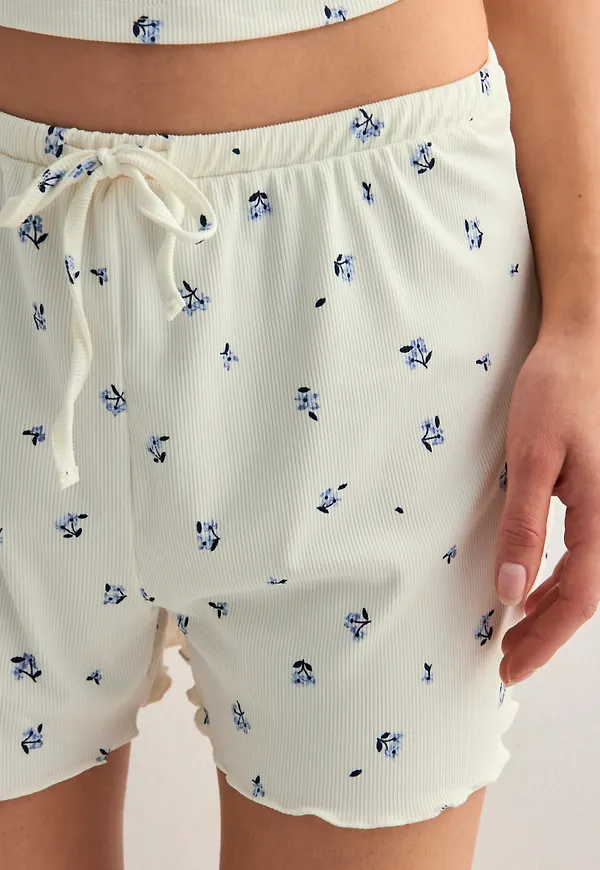 Only - Blå - Onlmirse Aop Shorts Jrs