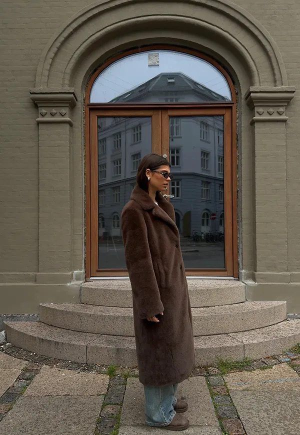 Only - Brun - Onlmeagan Fur Coat Otw