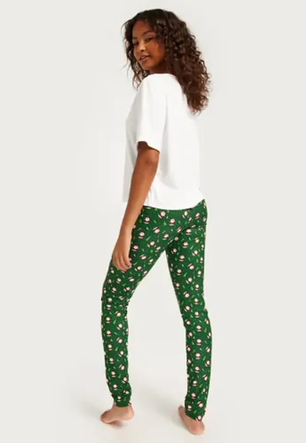 Only - Grön - Onlliga X-Mas Nightwear Set