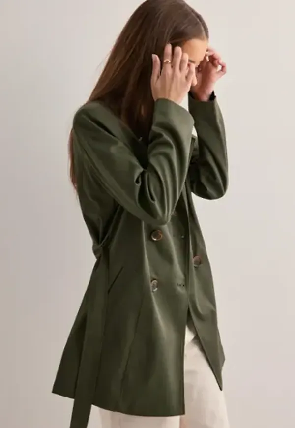 Only - Grön - Onlvalerie Trenchcoat Otw Noos