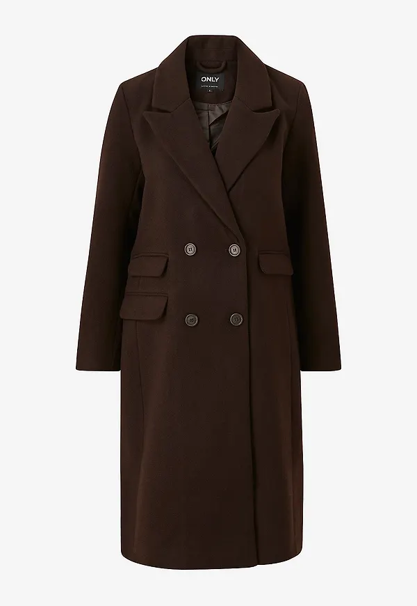 Only - Kappa onlMonika Fitted Wool Coat - Grå