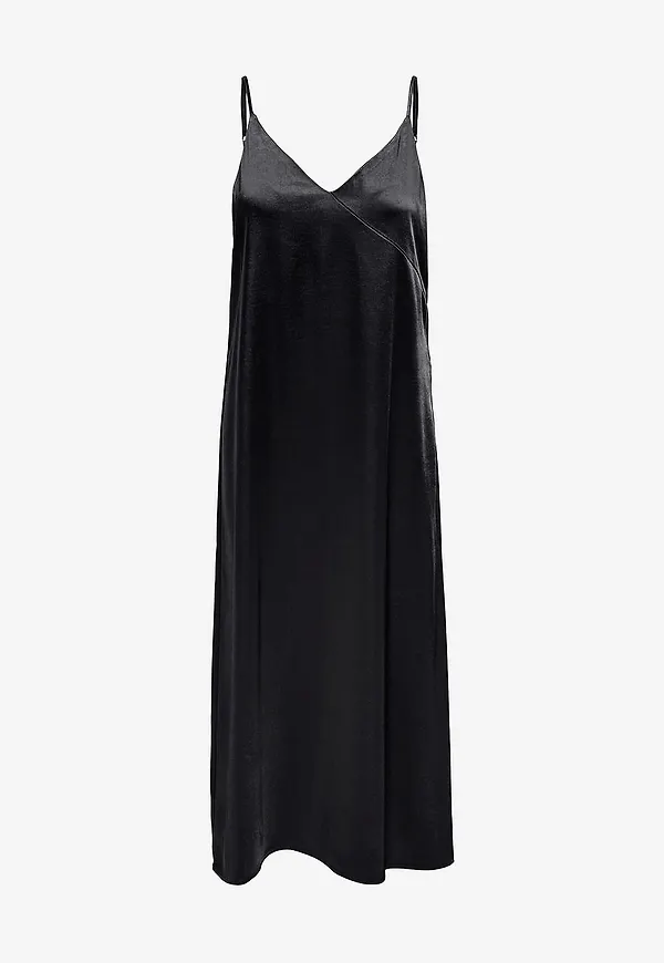 Only - Klänning onlCosmo Slip Midi Dress - Svart