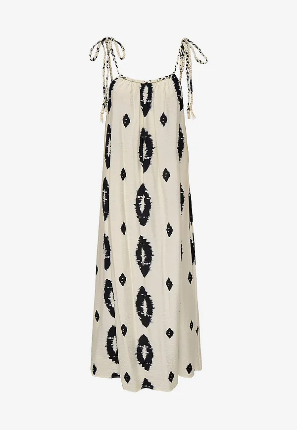 Only - Klänning Onlelanor SL Braid Ankel Dress Wvn - Vit – Ellos