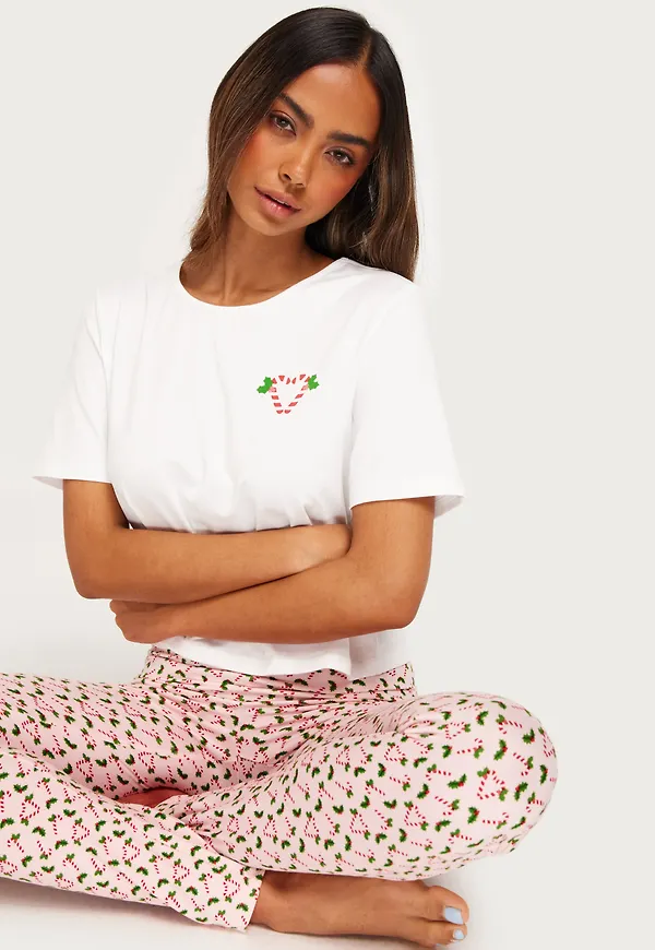 Only - Rosa - Onlliga X-Mas Nightwear Set