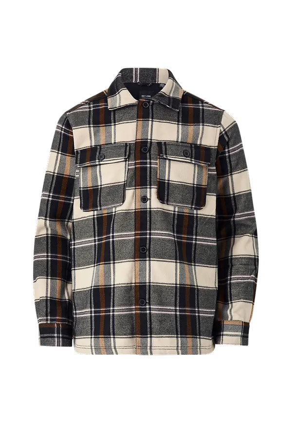 ONLY & SONS - Overshirt onsAsh Ovr Check LS Shirt - Silver - XL