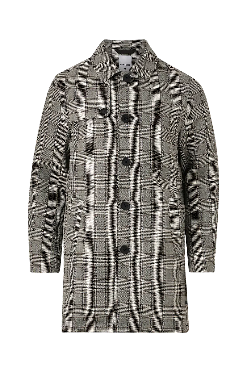 ONLY & SONS - Rock onsArcher Check Car Coat Otw - Svart - S