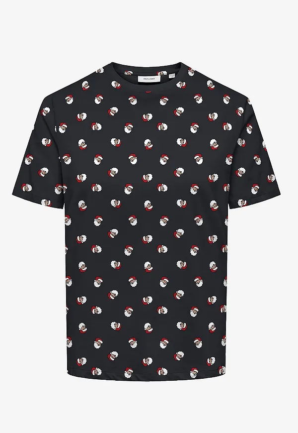 ONLY & SONS - Jul-t-shirt Onsklaus Reg SS Tee - Blå