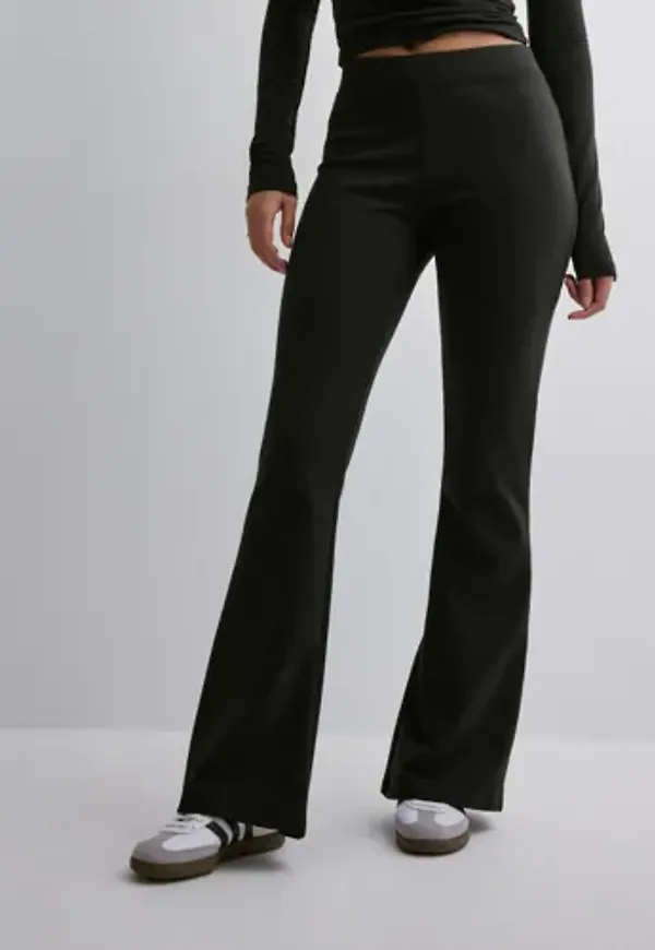 Only - Svart - Onlfever Stretch Flaired Pants Jrs