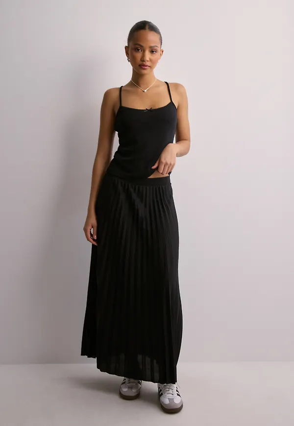 Only - Svart - Onlmelisa Plisse Skirt Jrs