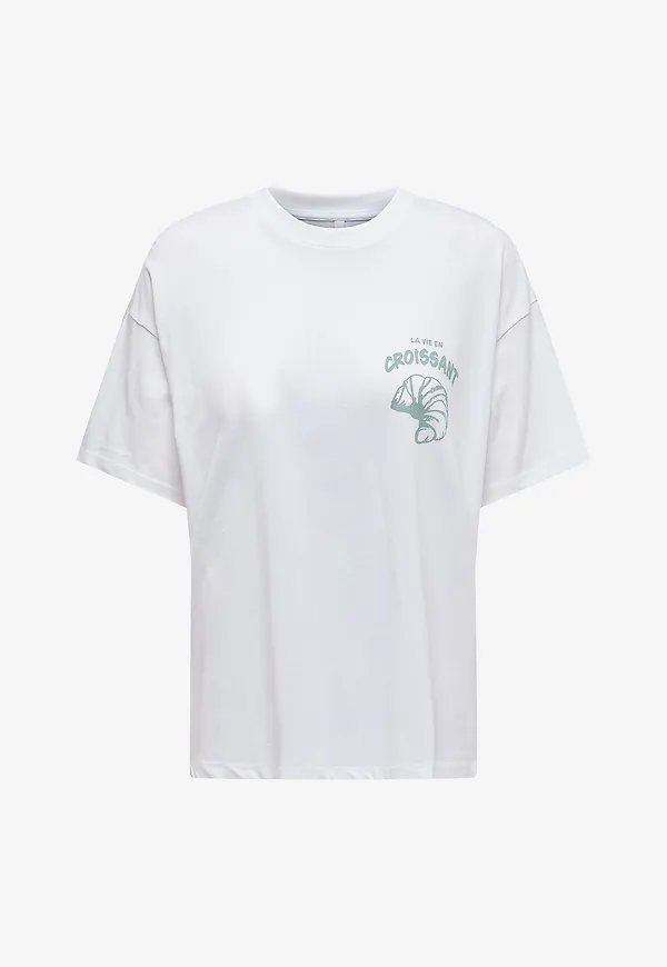 Only - T-shirt onlVivvi Life S/S Lovely Top Jrs NO - Vit