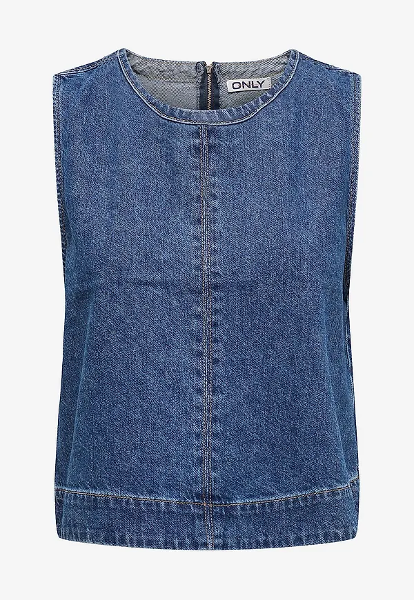Only - Topp onlDorsi S/L Top Dnm Sik - Blå