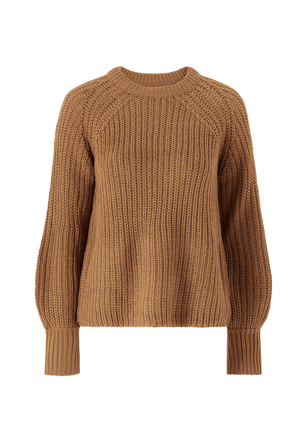 Only - Tröja onlNicoya L/S Balloon Pullover Knt - Natur - 36