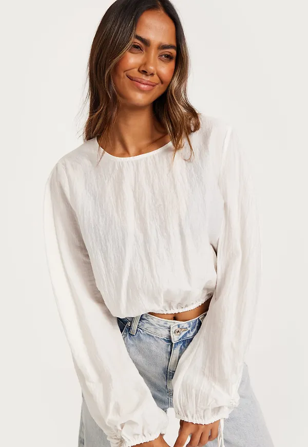 Only - Vit - Onltiana Ls Top Wvn