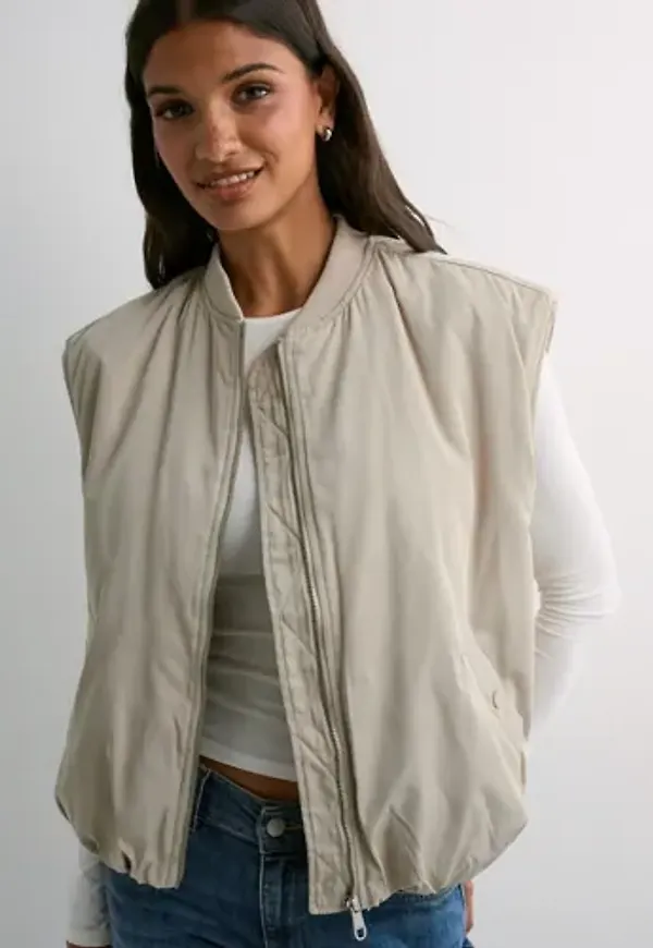 Only - Beige - Onladel Life Waistcoat Cc Otw