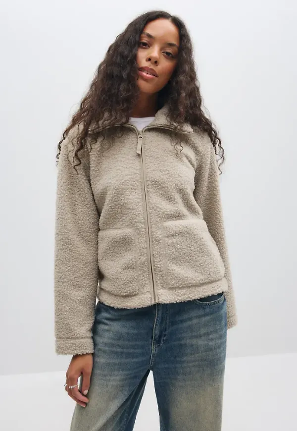 Only - Beige - Onlmegan Teddy Jacket Otw Noos