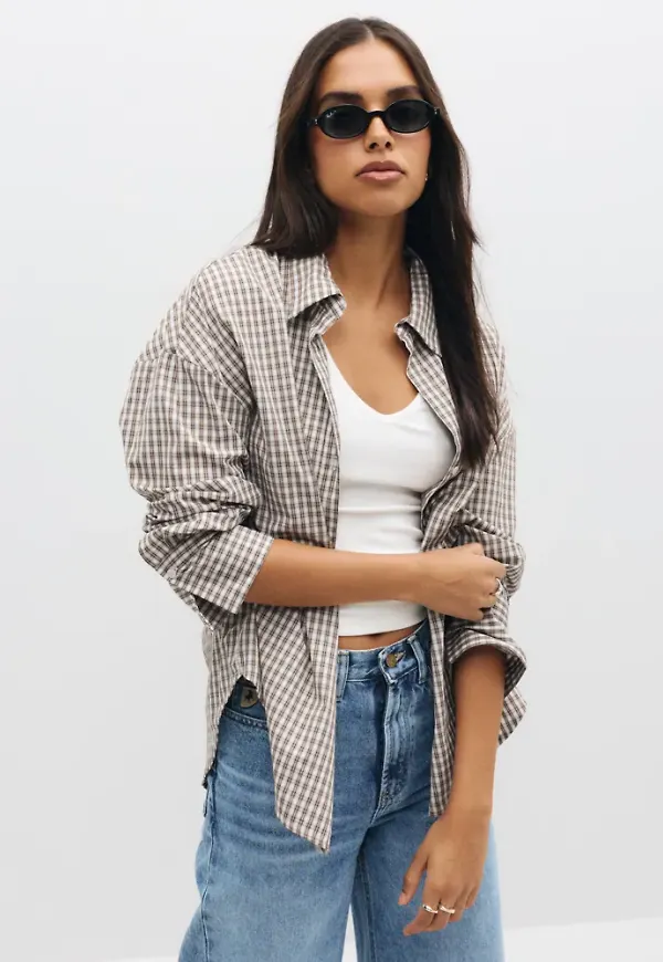 Only - Beige - Onloregon Alva Ls Reg Shirt Noos Wv
