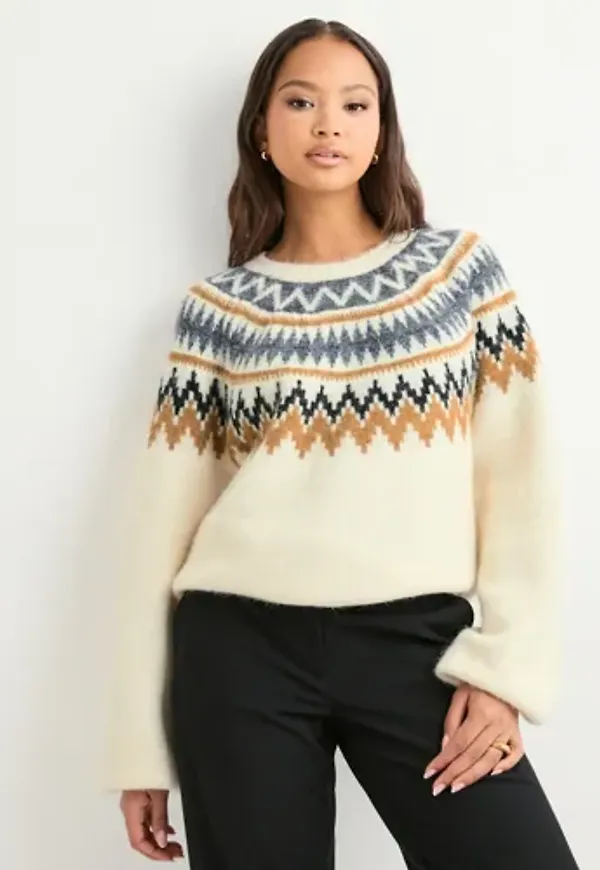 Only - Beige - Onlreykja Ls O-Neck Knt
