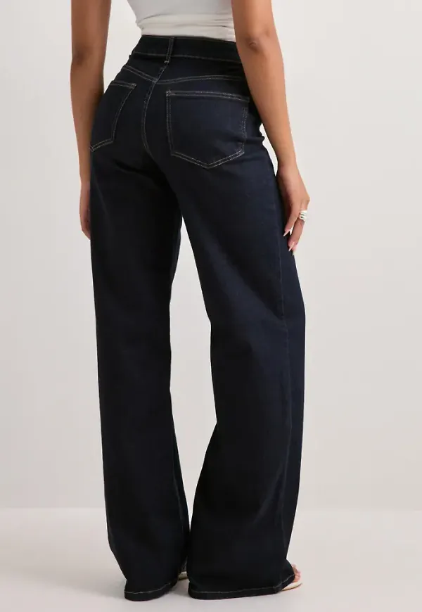 Only - Blå - Onlmadison Blush Hw Wide Dnm REA024