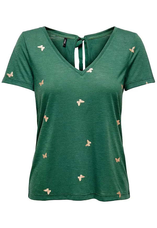 ONLY Blus 'ISABELLA' guld / grön