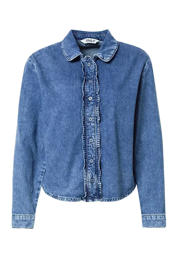 ONLY Blus blå denim