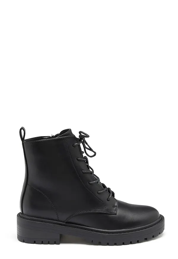 ONLY Bold Lace Up Boot Black 36