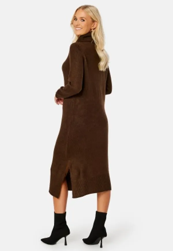 ONLY Brandie Roll Neck Dress Chicory Coffee L