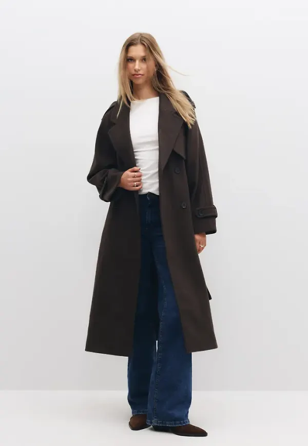 Only - Brun - Onldear-Trillion Long Belt Coat Pnt