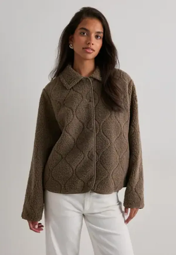 Only - Brun - Onlkelly Teddy Quilted Jacket Otw