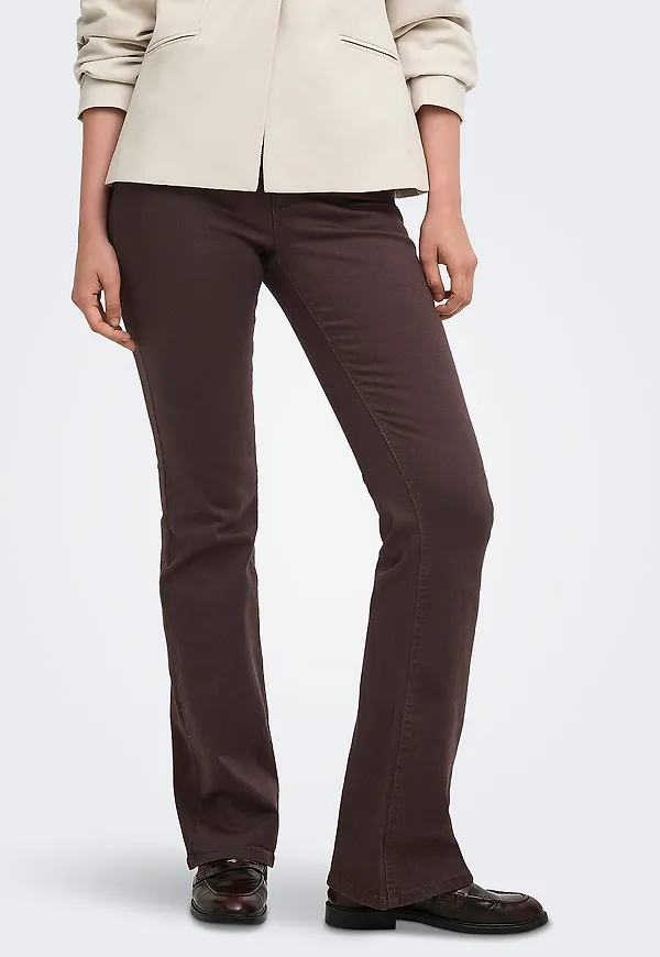 Only - Byxa onlBlush Mid Flared Colour Pant Pnt - Brun