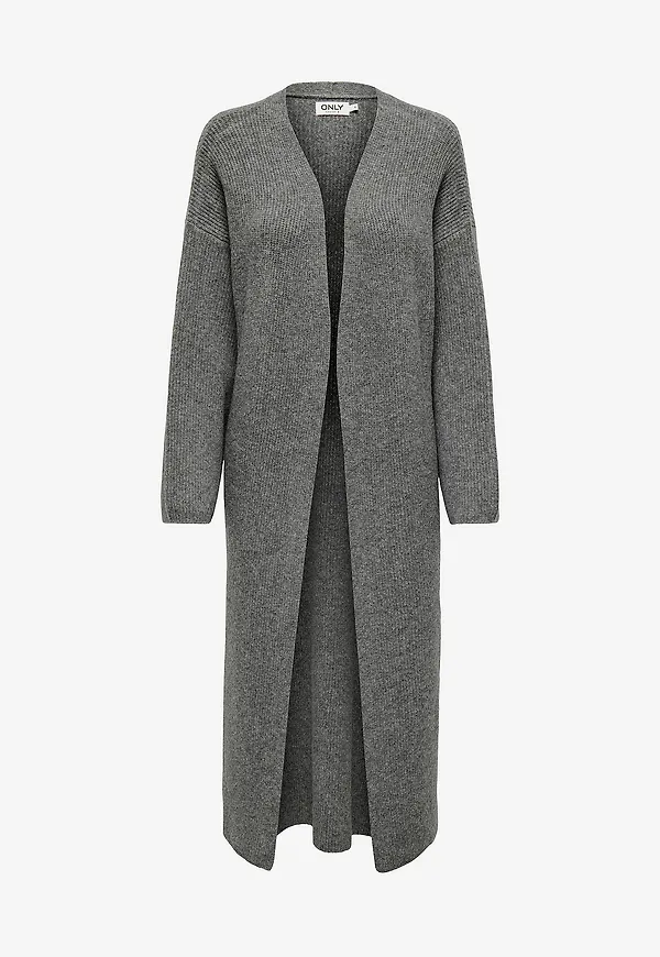 Only - Cardigan onlAlpha LS Maxi - Grå