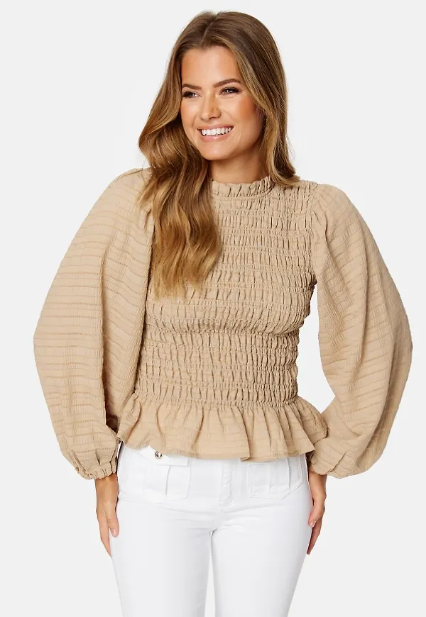 ONLY Carla LS Smock Top Humus S