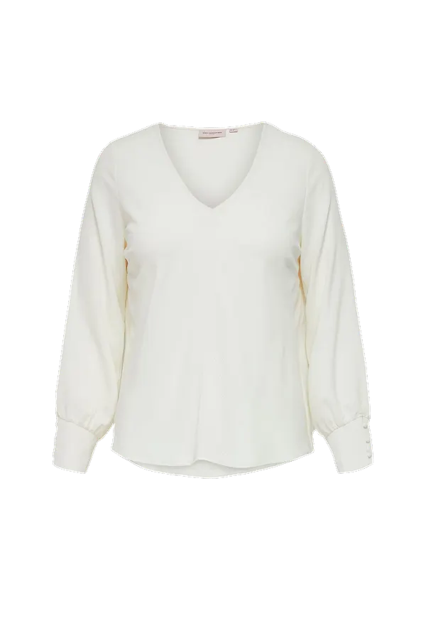 Only Carmakoma - Blus carMette Lima L/S Top Wvn - Beige