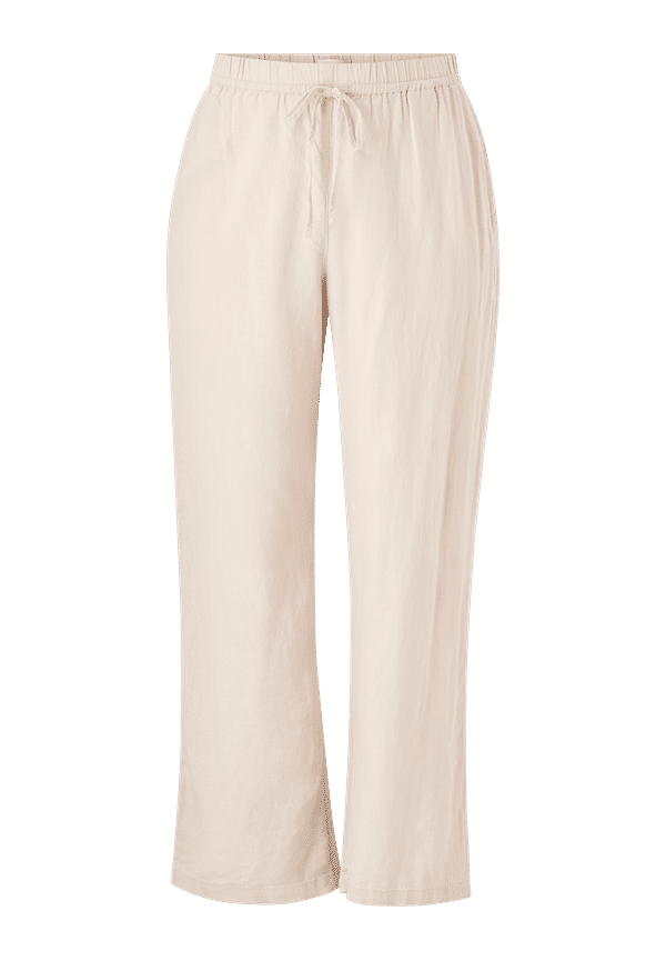 Only Carmakoma - Byxor carLudo Linen Wide Pants Otw - Beige - 50