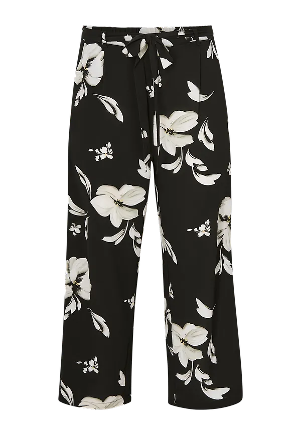 Only Carmakoma - Byxor carLuxmille Palazzon Ankle Pant Aop - Svart