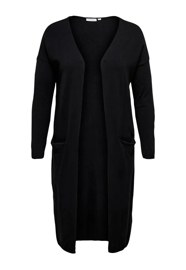 Only Carmakoma - Cardigan carEsly LS Open Long Cardigan Knt - Svart - 50/52