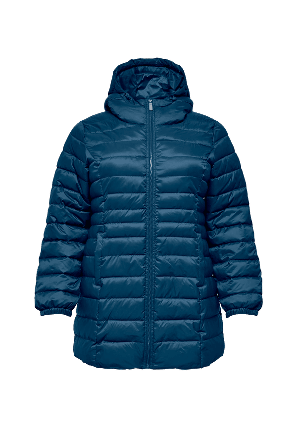 Only Carmakoma - Jacka carTahoe Quilted Hood Coat Otw - Blå