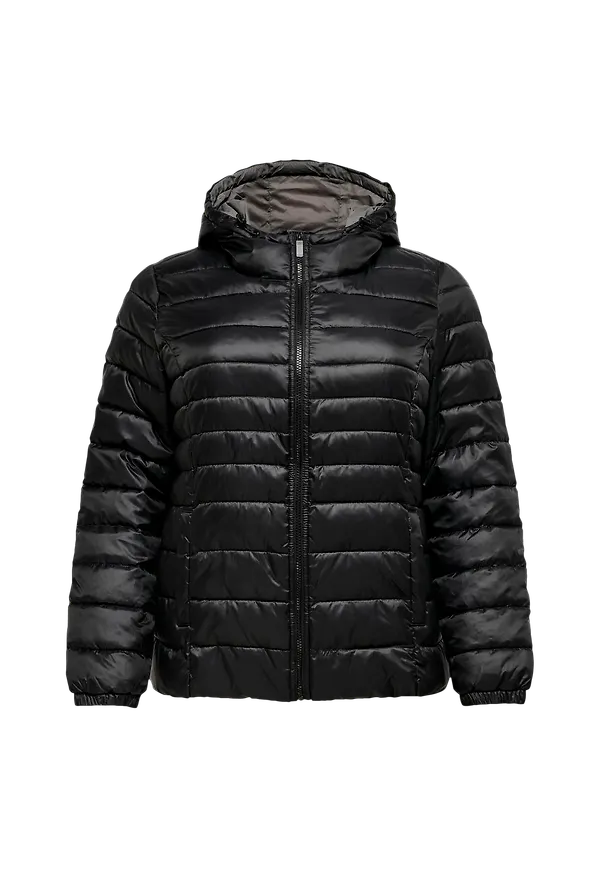 Only Carmakoma - Jacka carTahoe Quilted Hood Jacket - Svart
